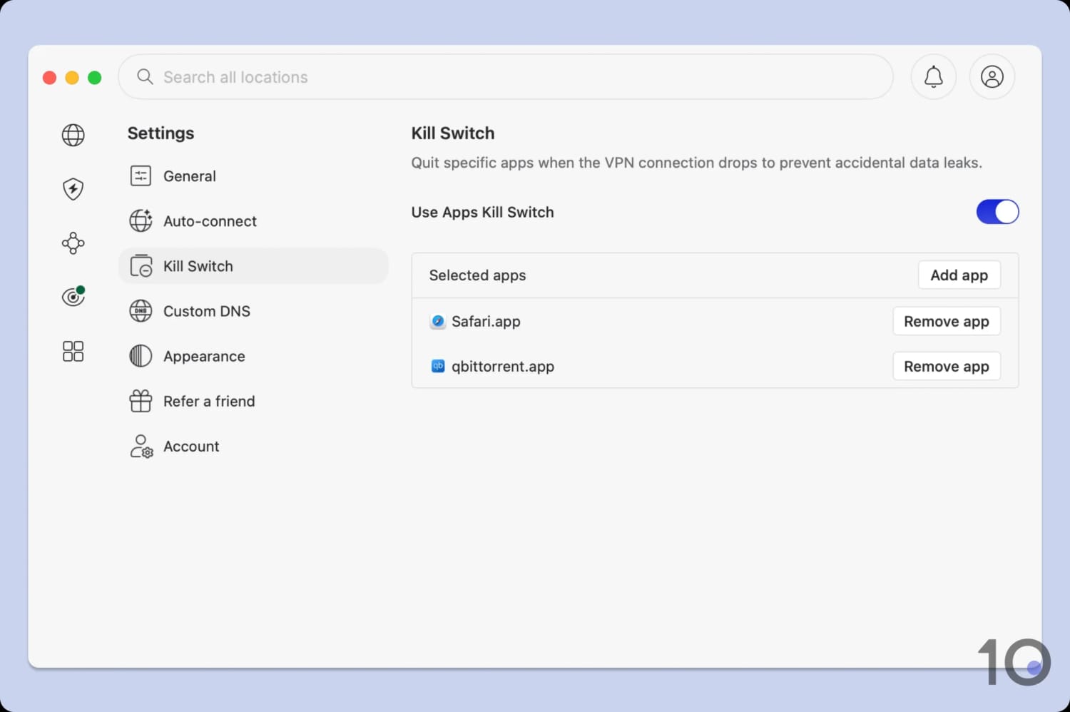 4. Adjust Encryption Levels - visual representation