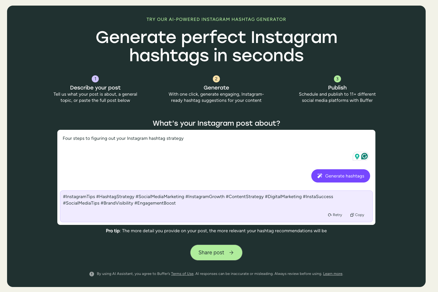 7. Insta Tag - visual representation