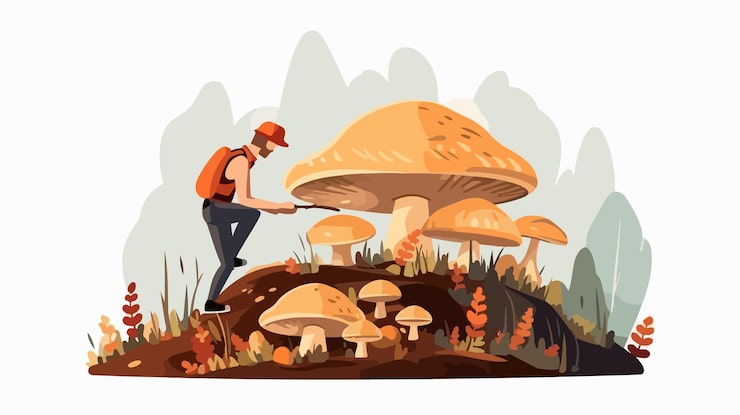 Sustainable Practices in Mushroom Growing - contextual illustration