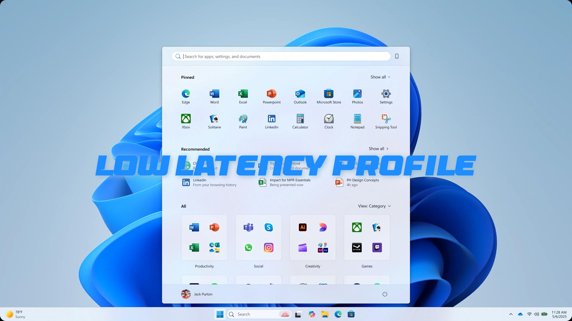 Implementing the 'Low Latency Profile' - contextual illustration