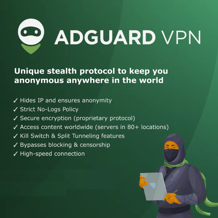 What Makes Ad Guard's Stealth VPN Unique? - visual representation
