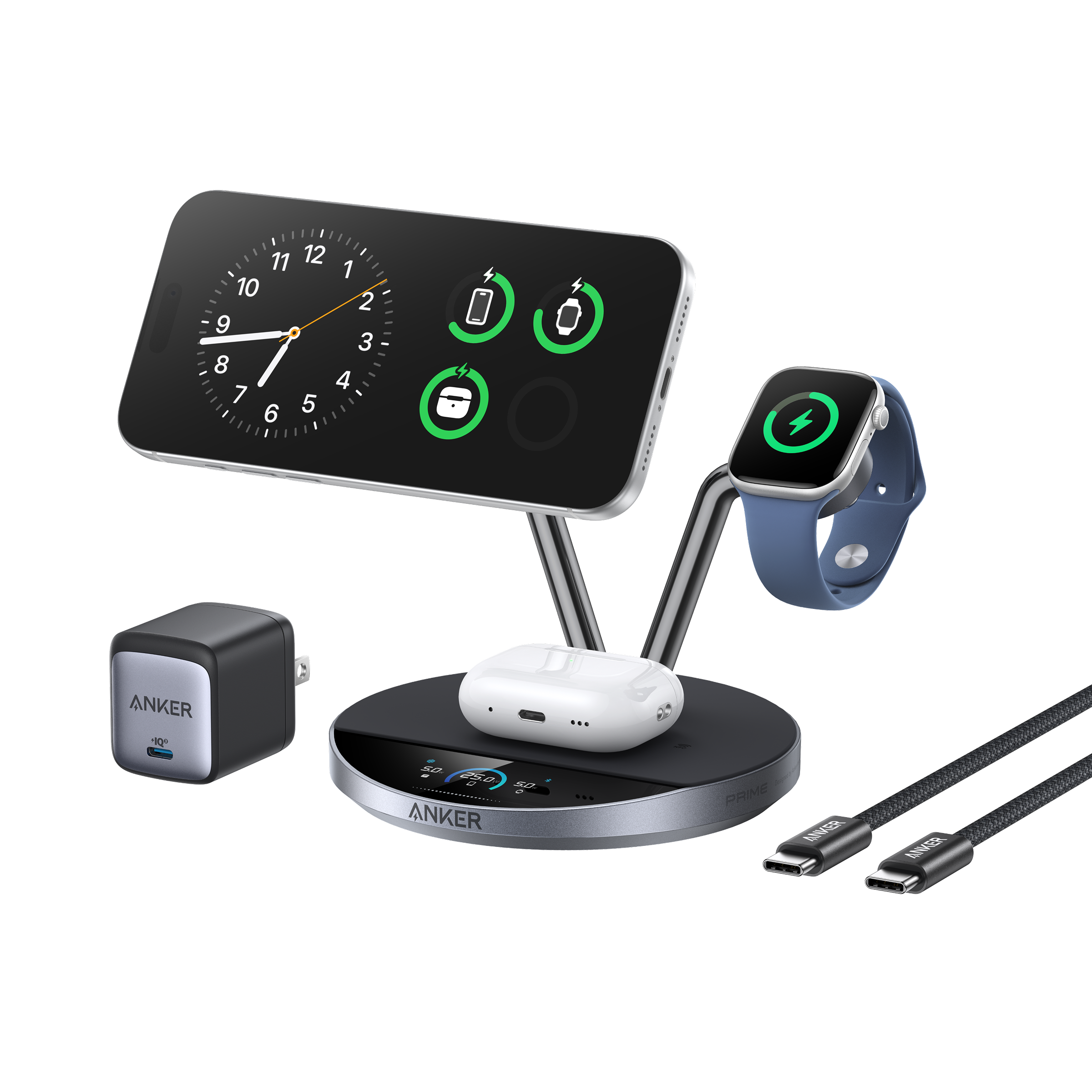 What is the Anker 3-in-1 Qi 2.2 Charging Station? - visual representation
