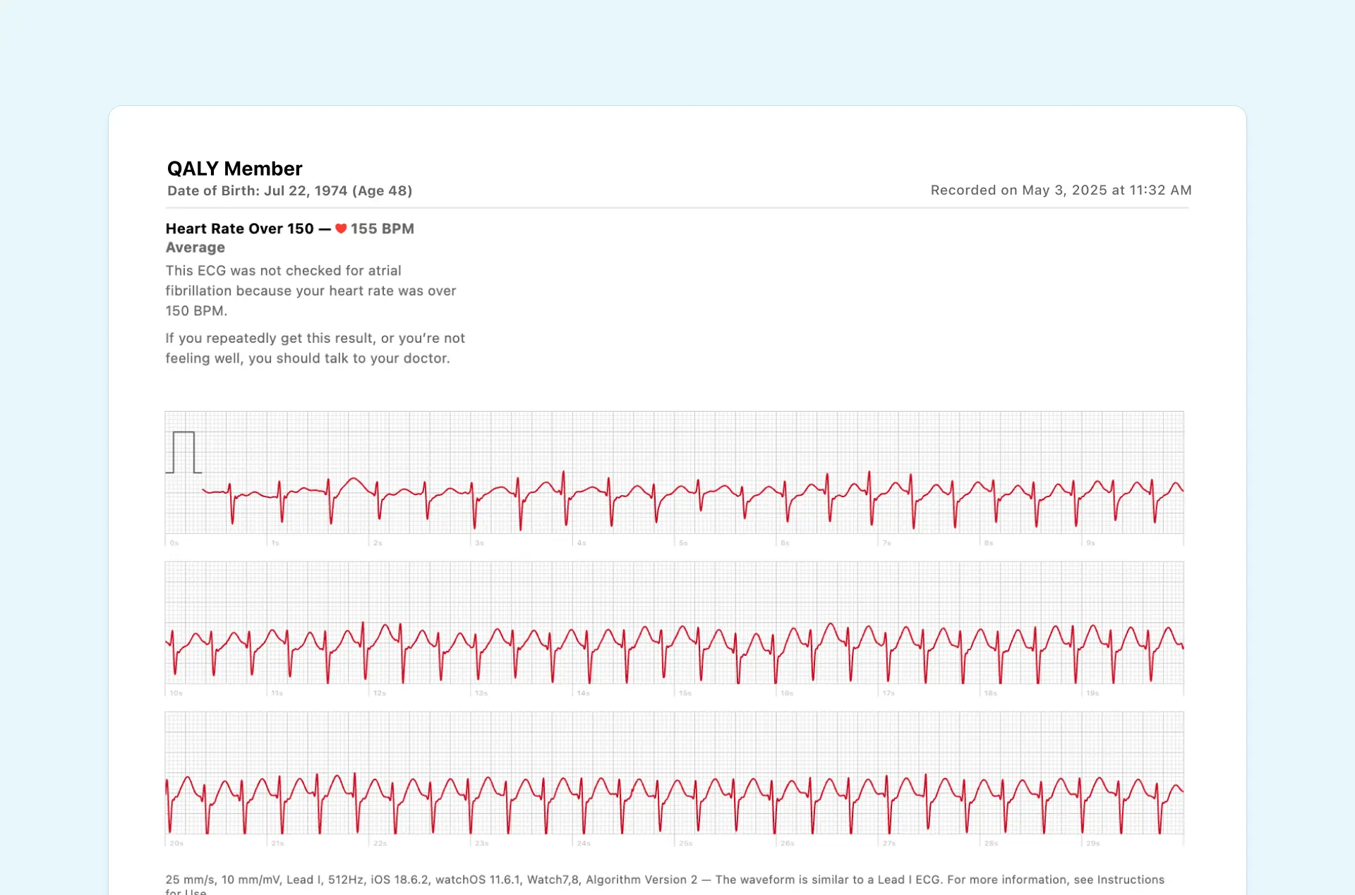 Blood Oxygen Monitoring - visual representation