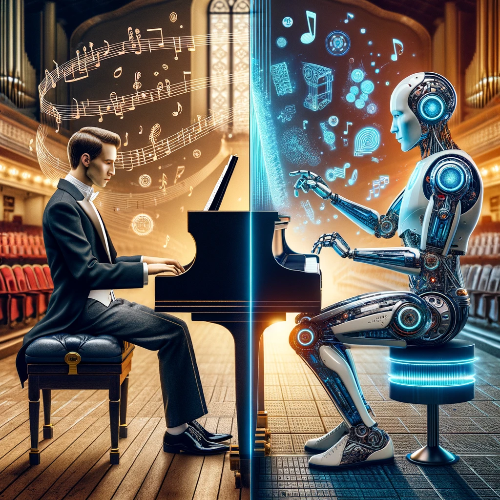 Navigating the Gray Area: Human vs AI - contextual illustration