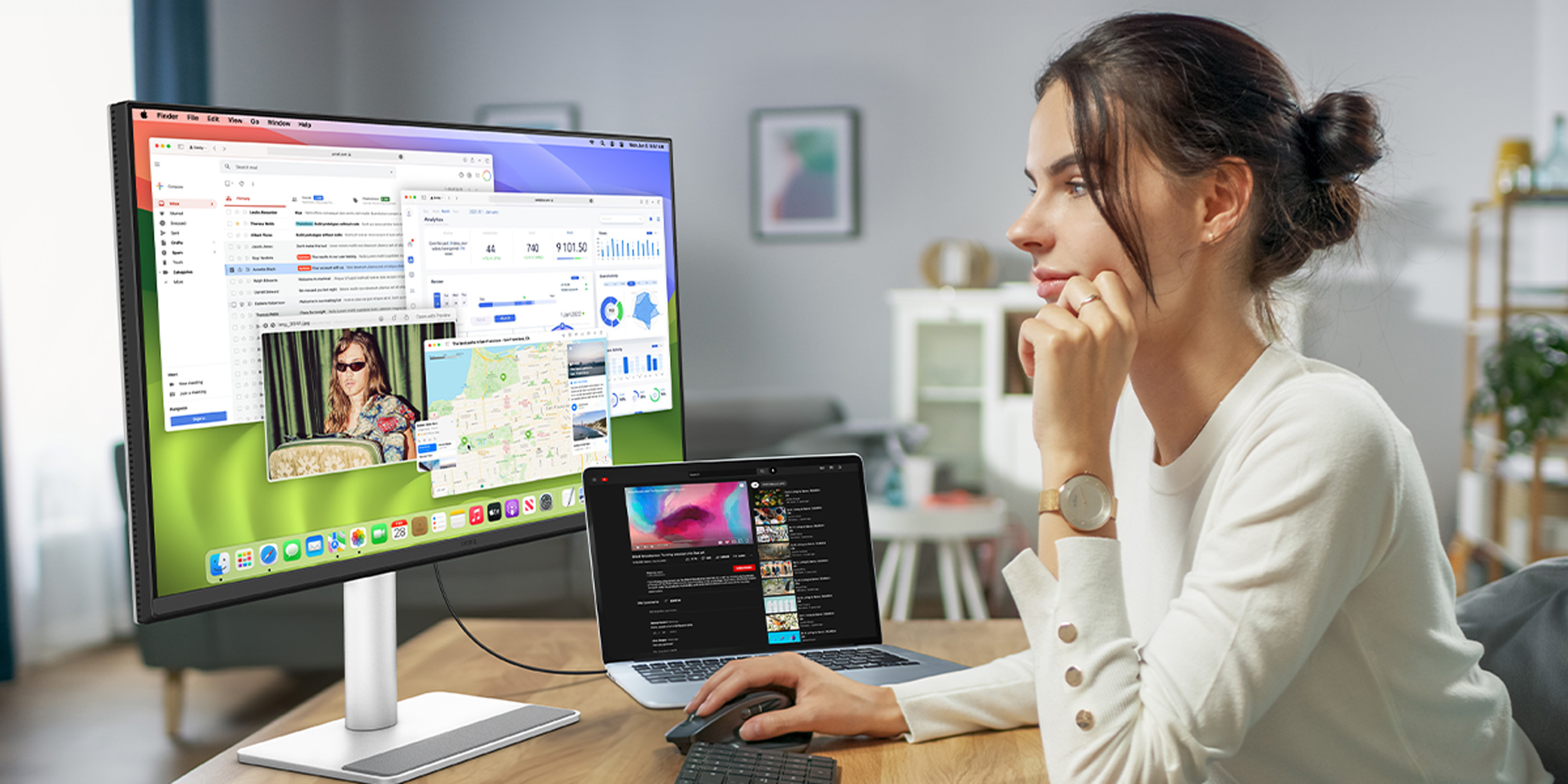 Comparing the MA Series to Apple's Display Options - visual representation