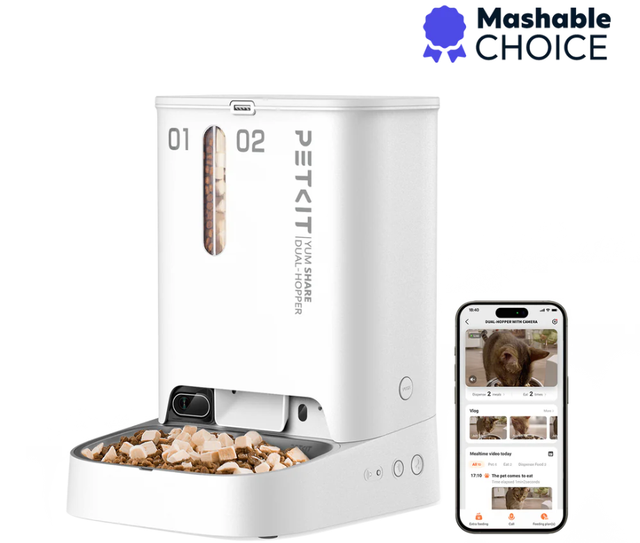 Most Features: Petkit Yum Share Dual-Hopper 2 with Camera - visual representation