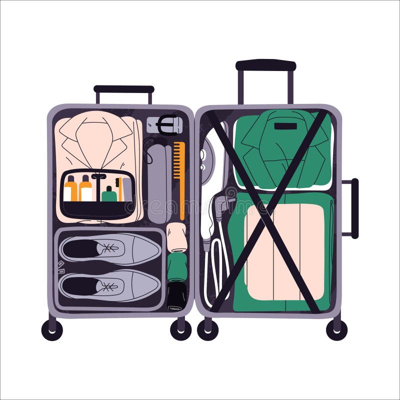 Packing Smart: The Art of Luggage Tetris - visual representation