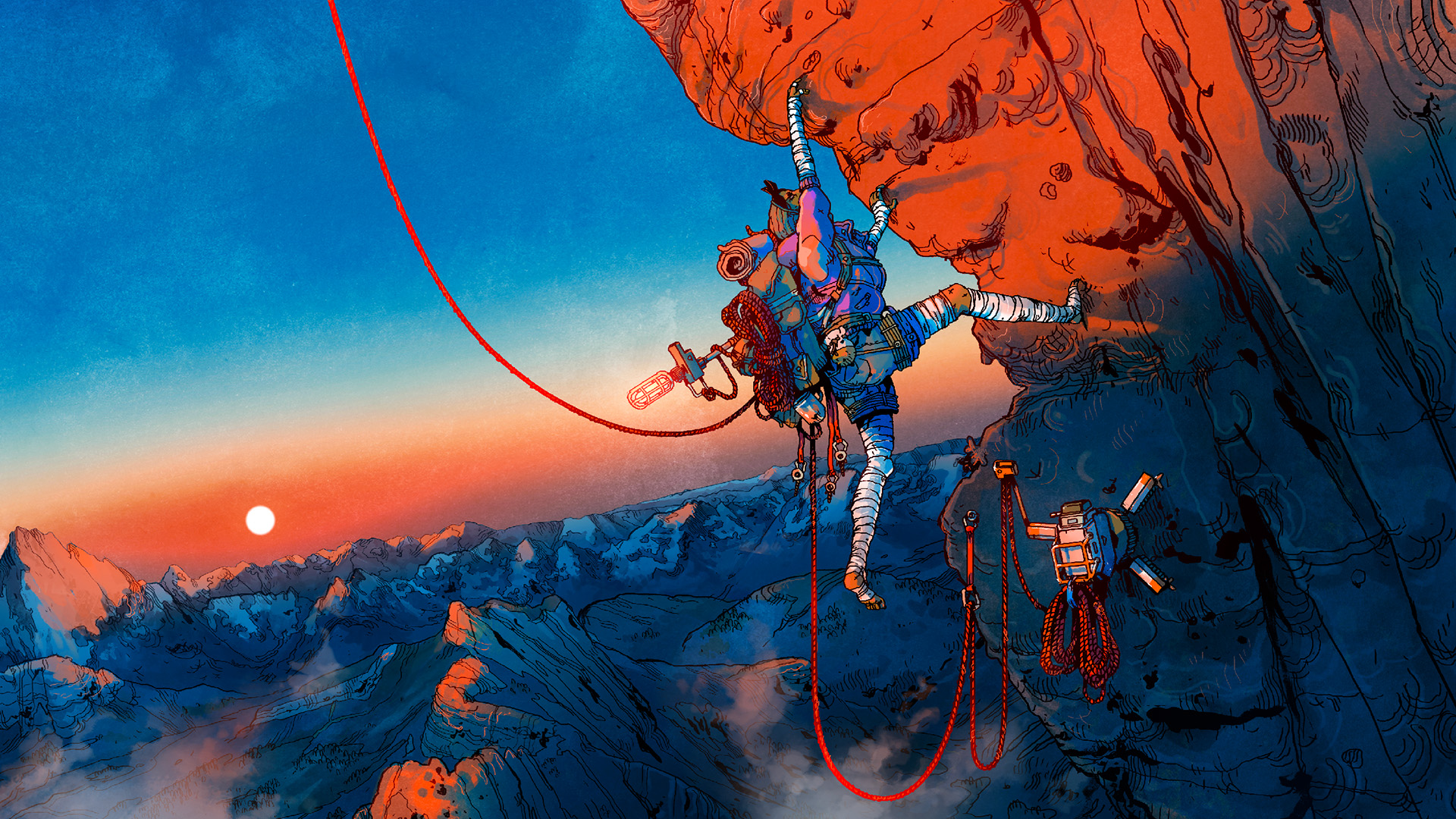 The Meditative Experience of Focused Climbing - visual representation