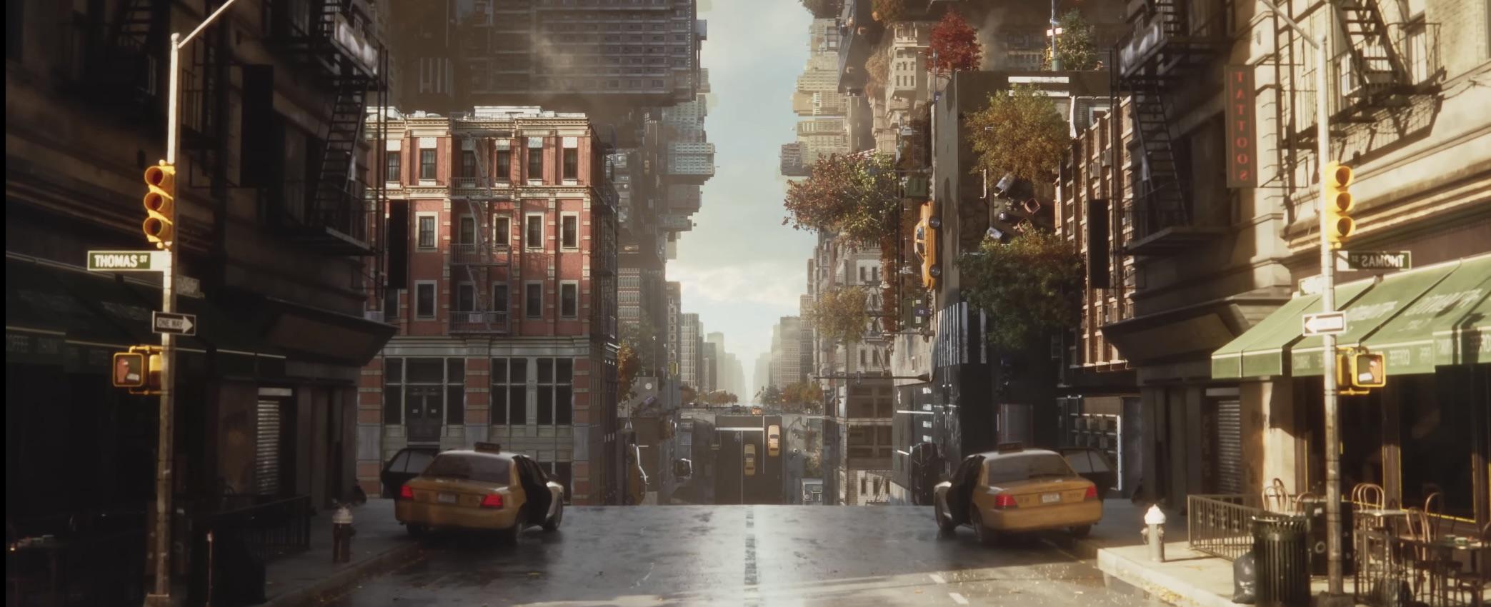 The Shift From Bureau of Control to a Warped NYC - visual representation