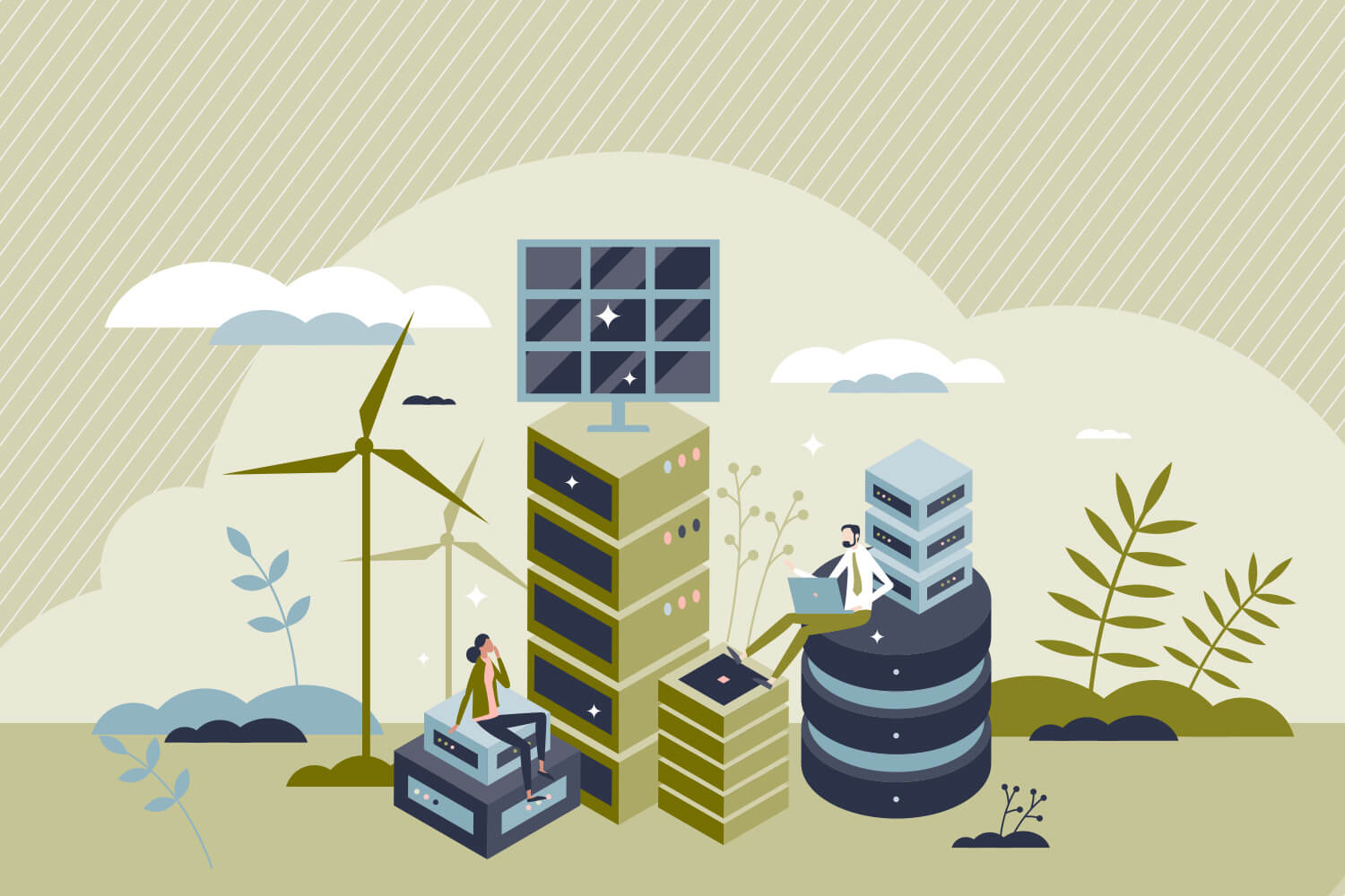Challenges and Solutions for Sustainable Growth - visual representation