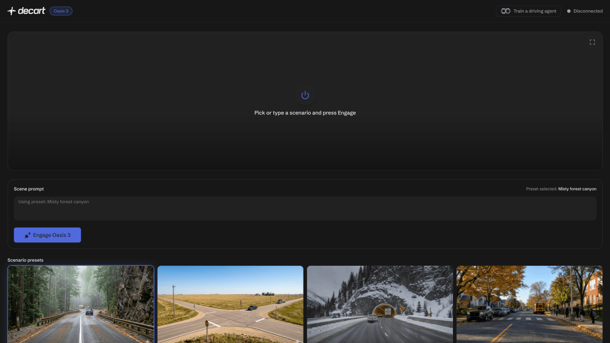 Decart's new world model can simulate hours of photorealistic driving — with some caveats | TechCrunch