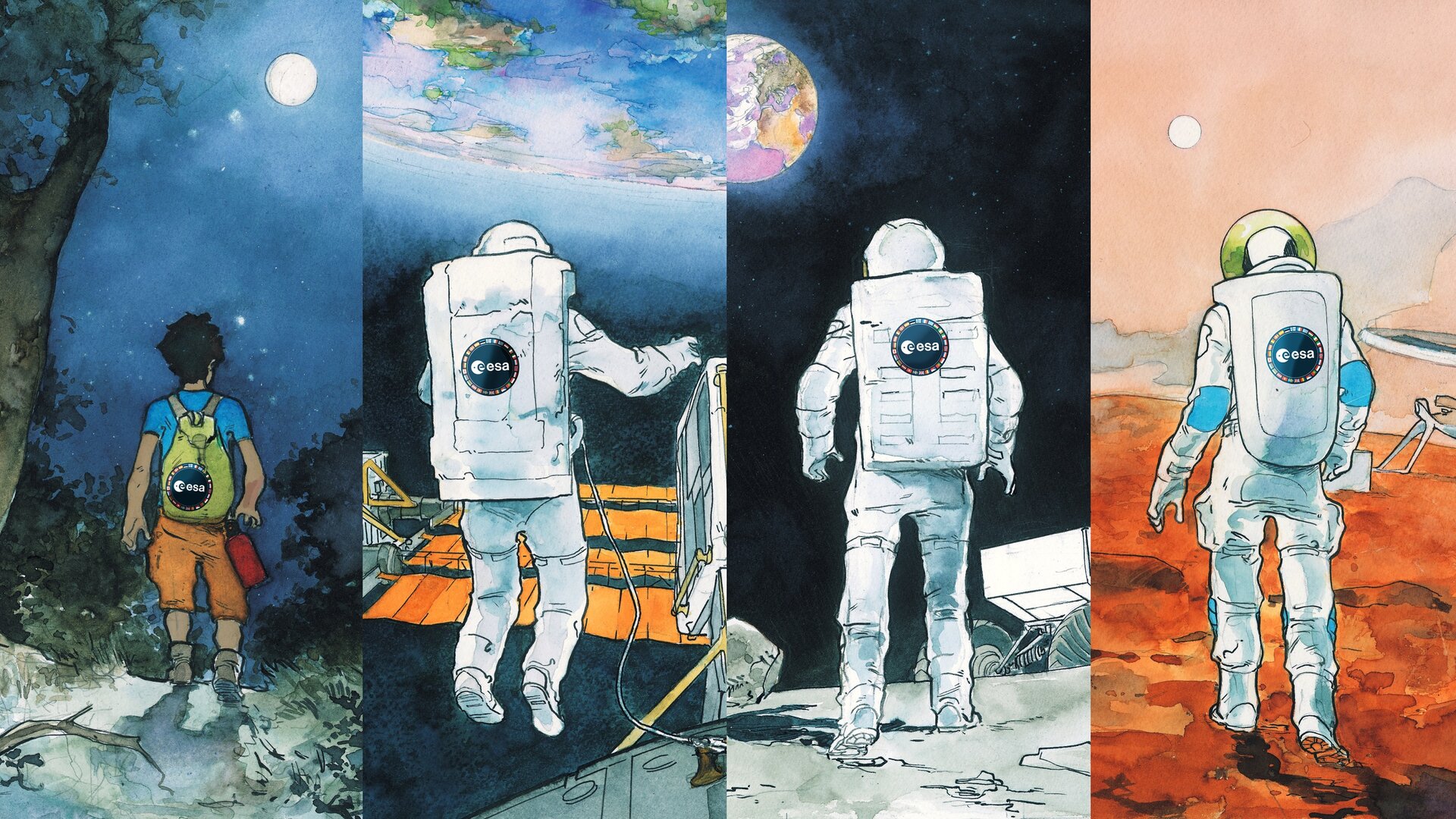 Collaborative Efforts in Space Exploration - visual representation