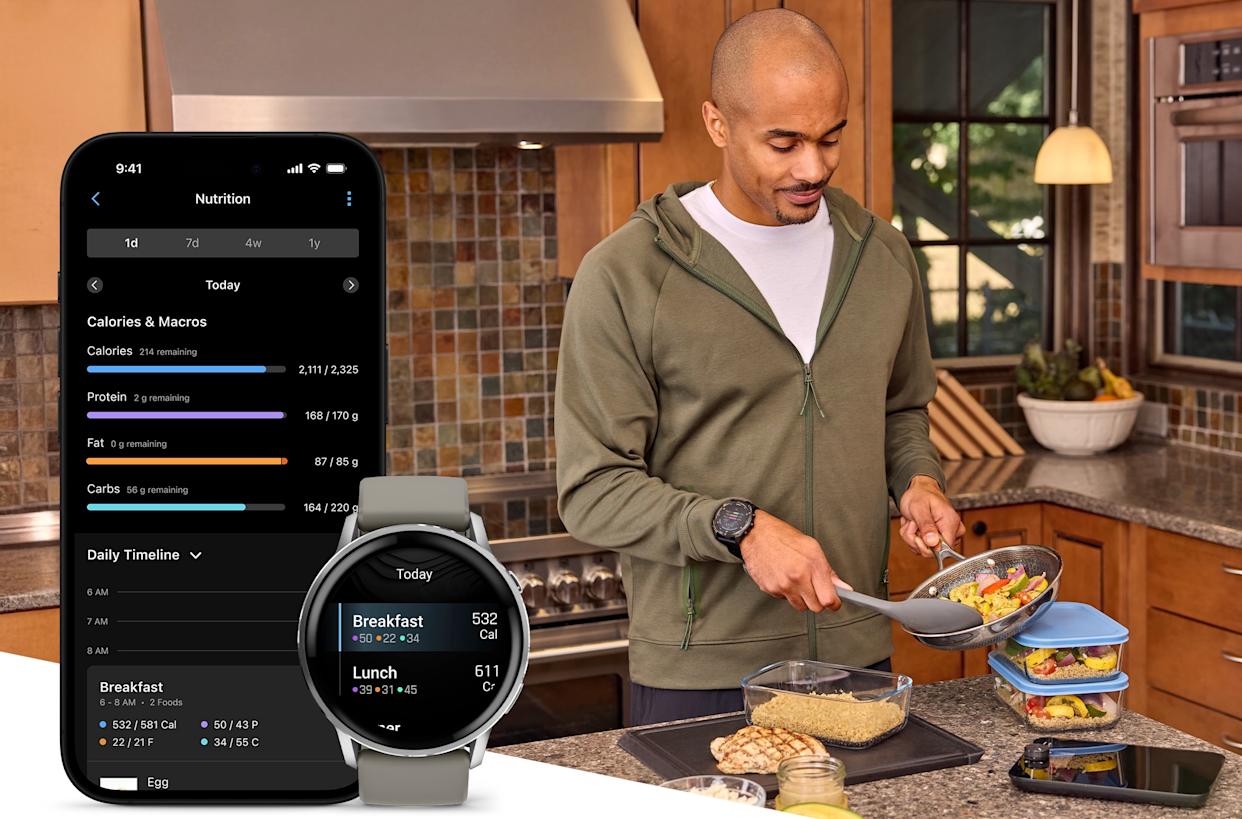 How Garmin Connects Food Tracking to Calorie Expenditure - visual representation