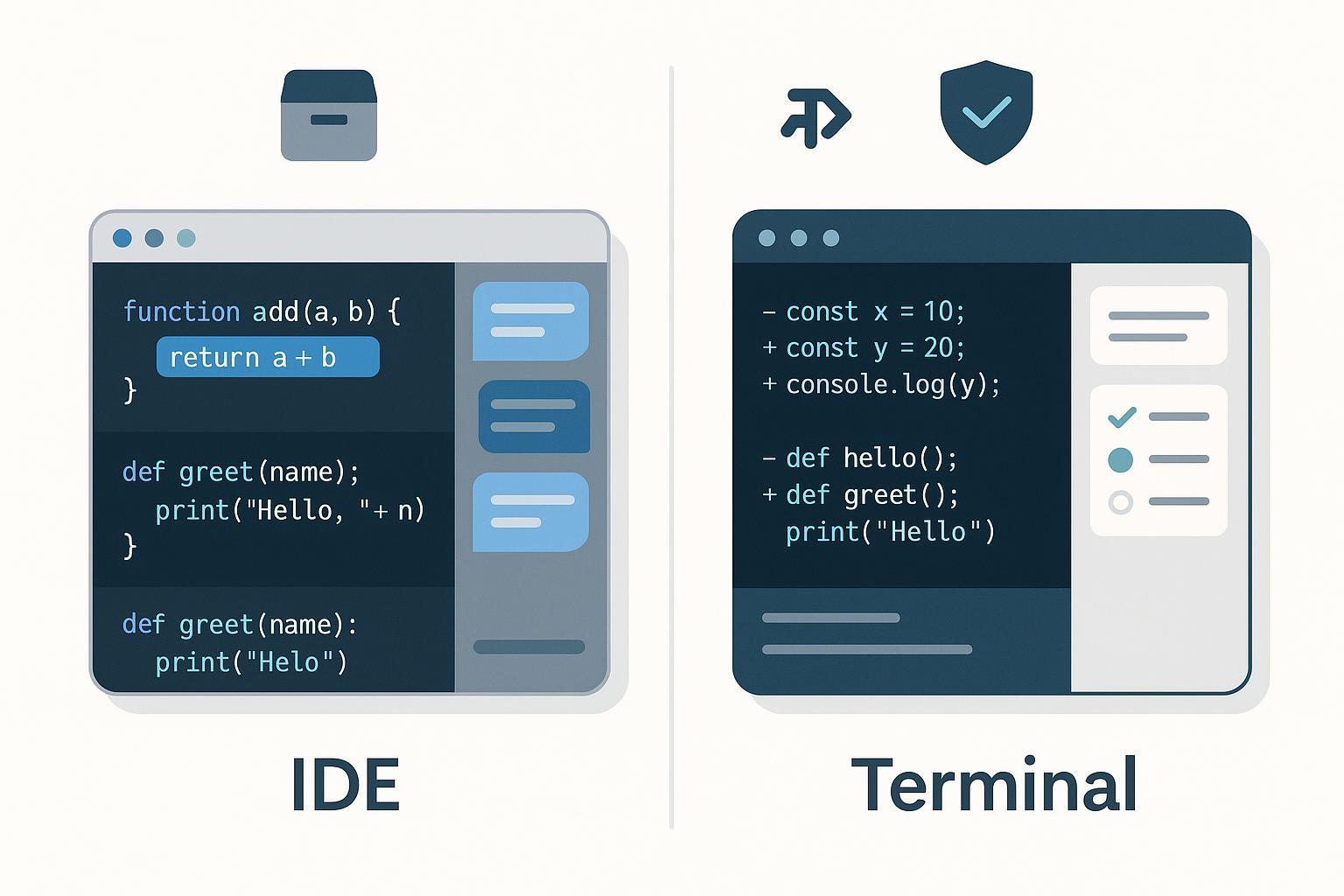 Integration with GitHub Mobile and VS Code - visual representation