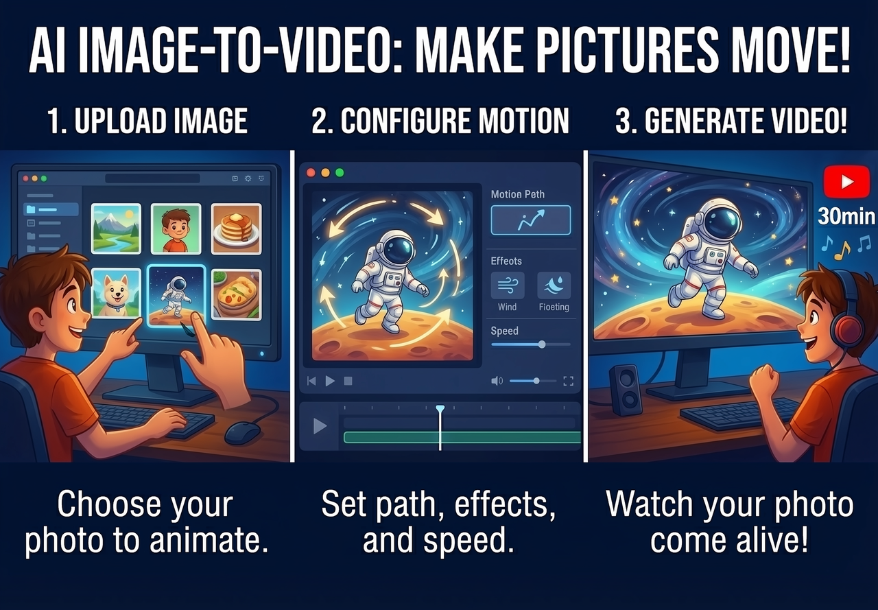 What Google Photos' Image-to-Video Feature Actually Does - visual representation