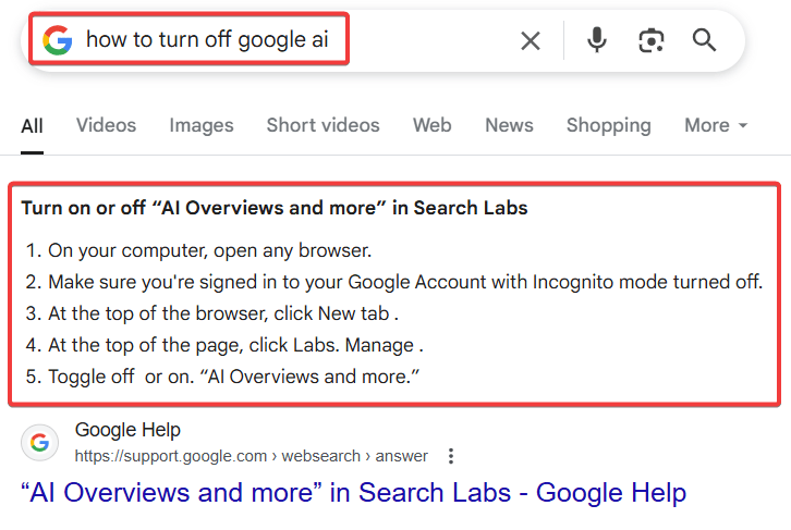 The Future of AI Overviews - visual representation