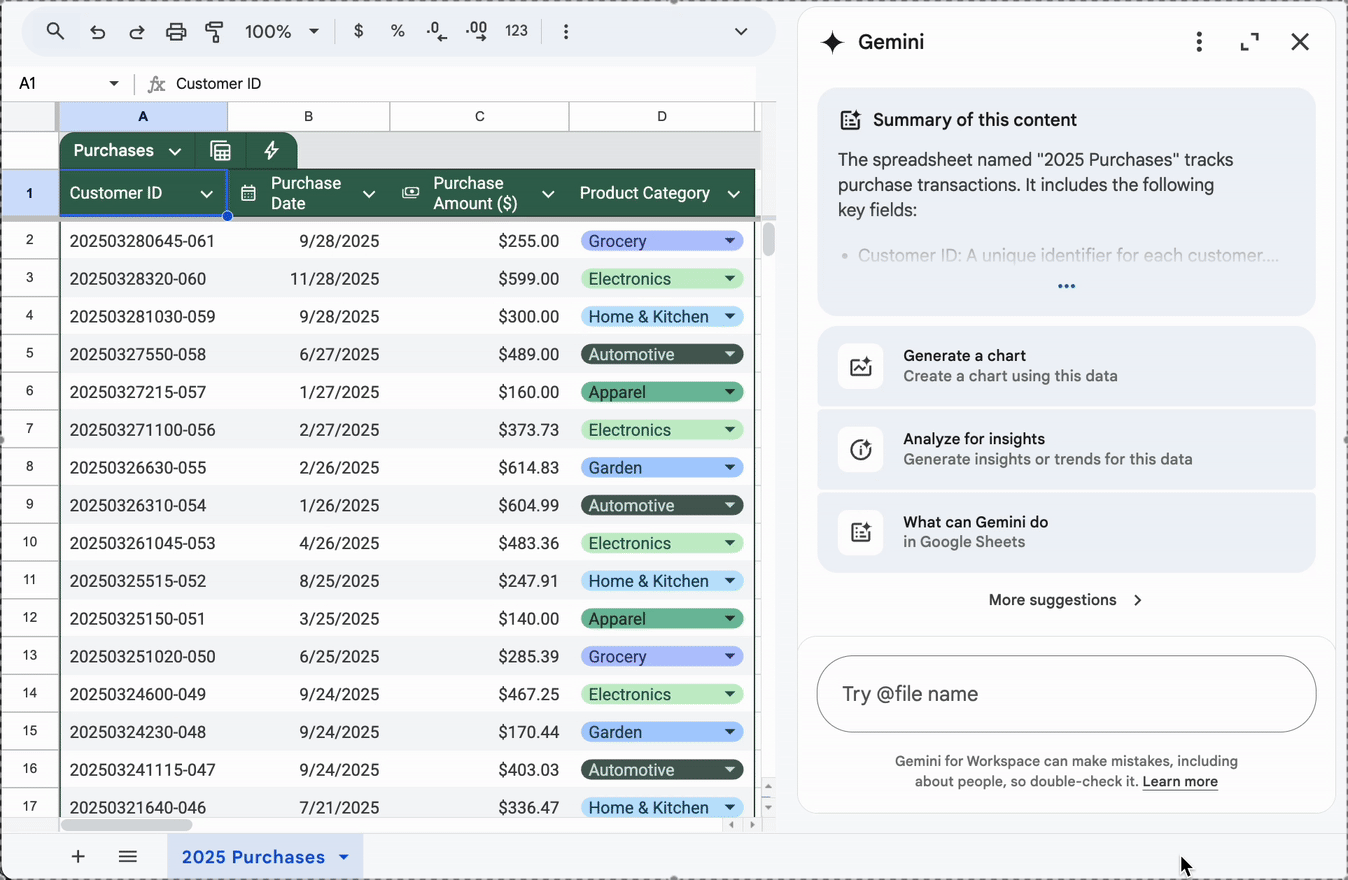 Gemini AI in Google Docs - visual representation