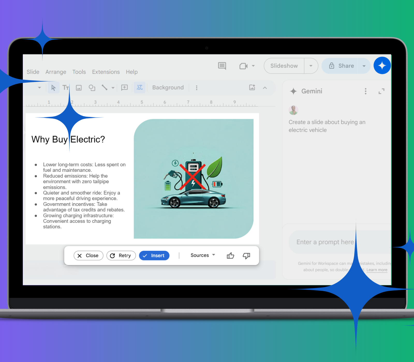 Gemini AI in Google Sheets - visual representation