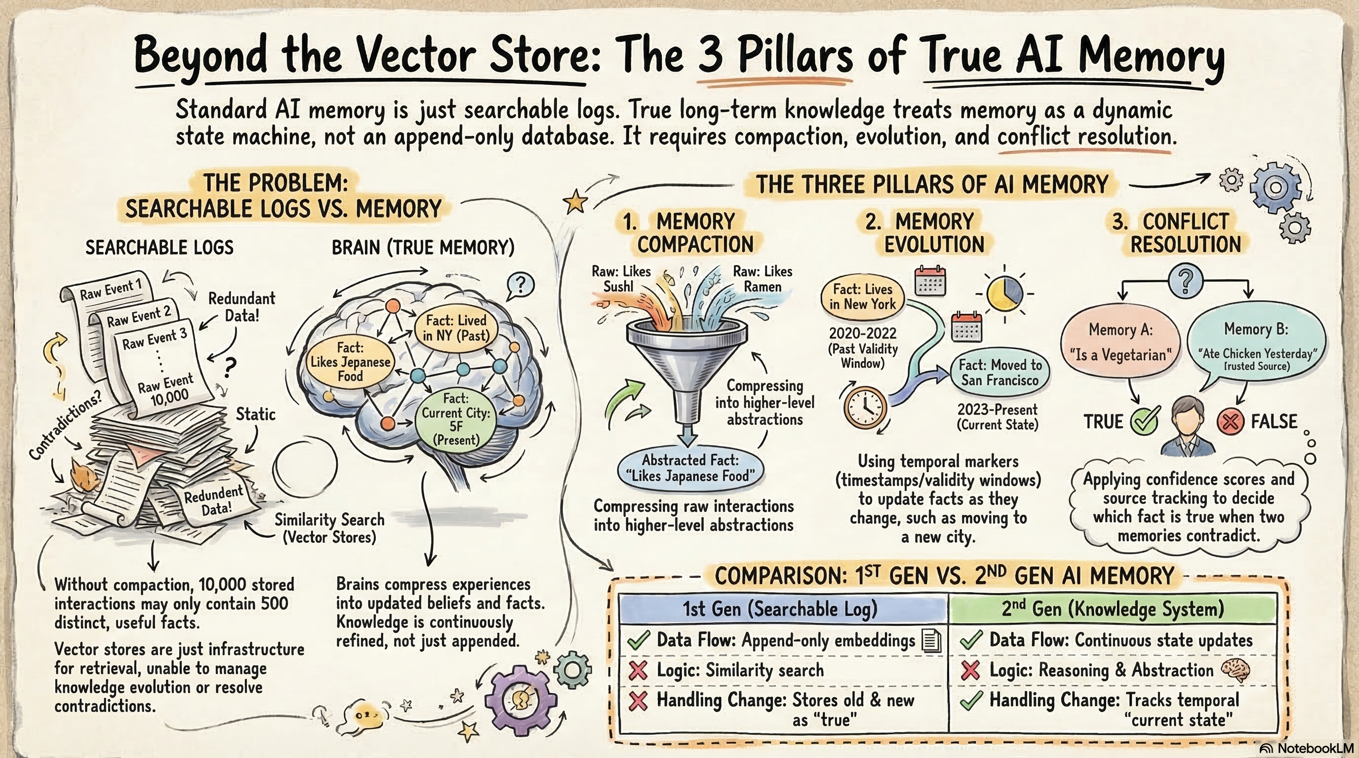 The Best AI Memory Tools at a Glance - visual representation