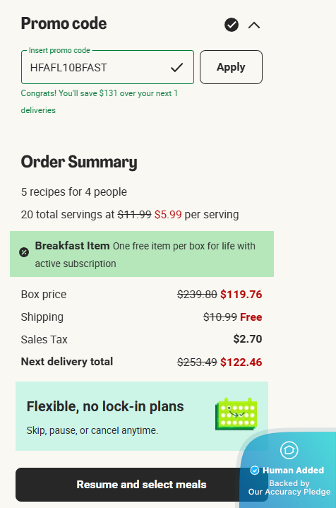 New Customer Hello Fresh Deals: 50% Off Plus Free Meals - visual representation