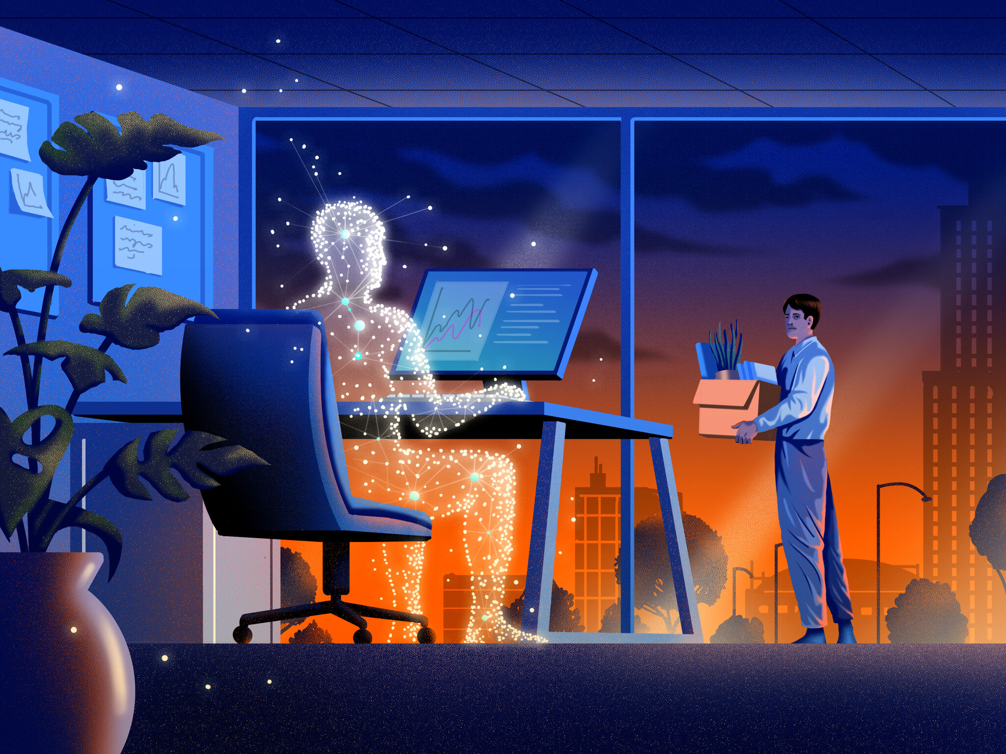 AI's Dual Role: Job Creator and Eliminator - contextual illustration