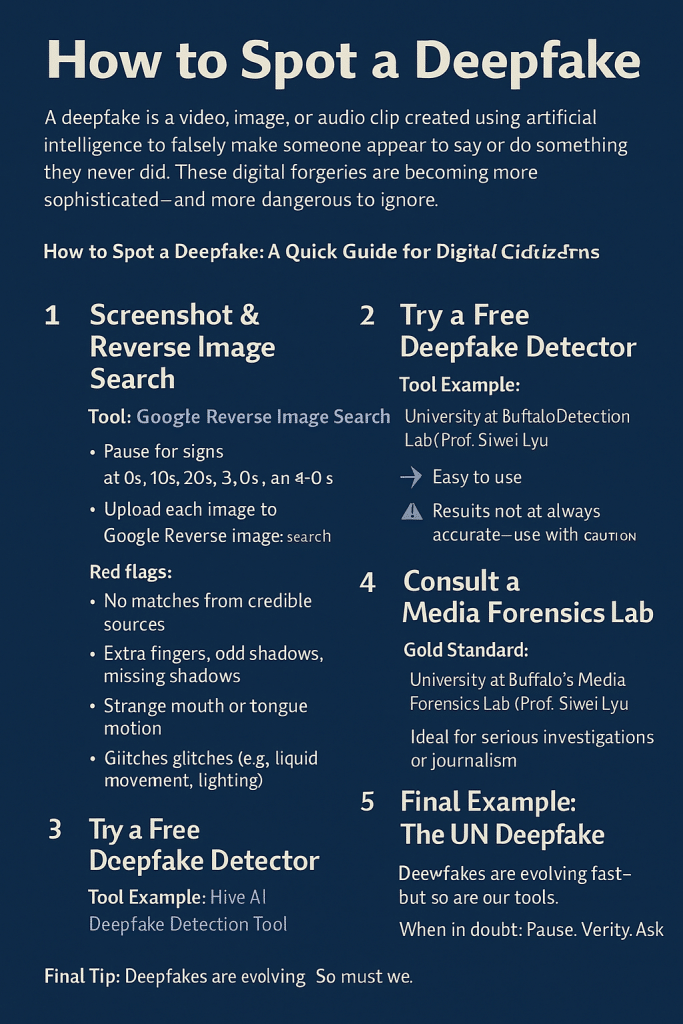 The Role of Journalists in Spotting Deepfakes - contextual illustration