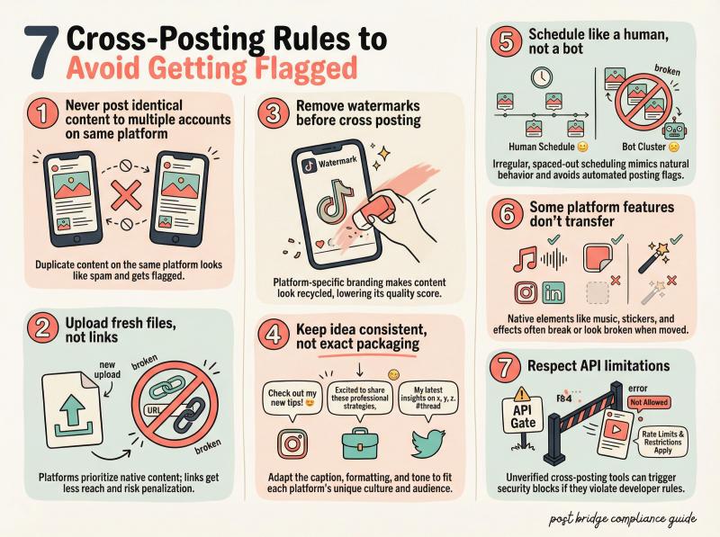 Step-by-Step Guide to Crossposting - visual representation