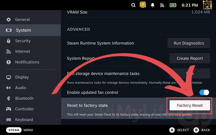 Factory Reset Methods - visual representation