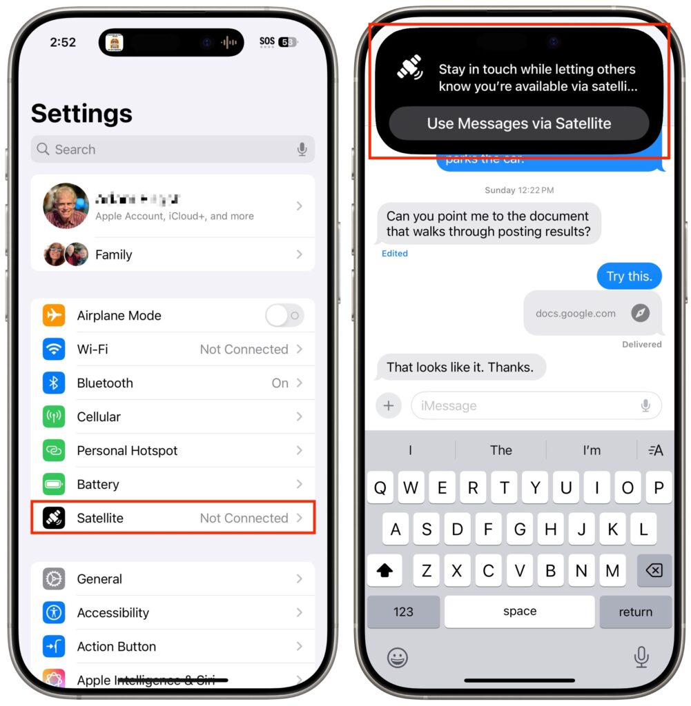 Limitations and When Satellite Messaging Doesn't Work - visual representation
