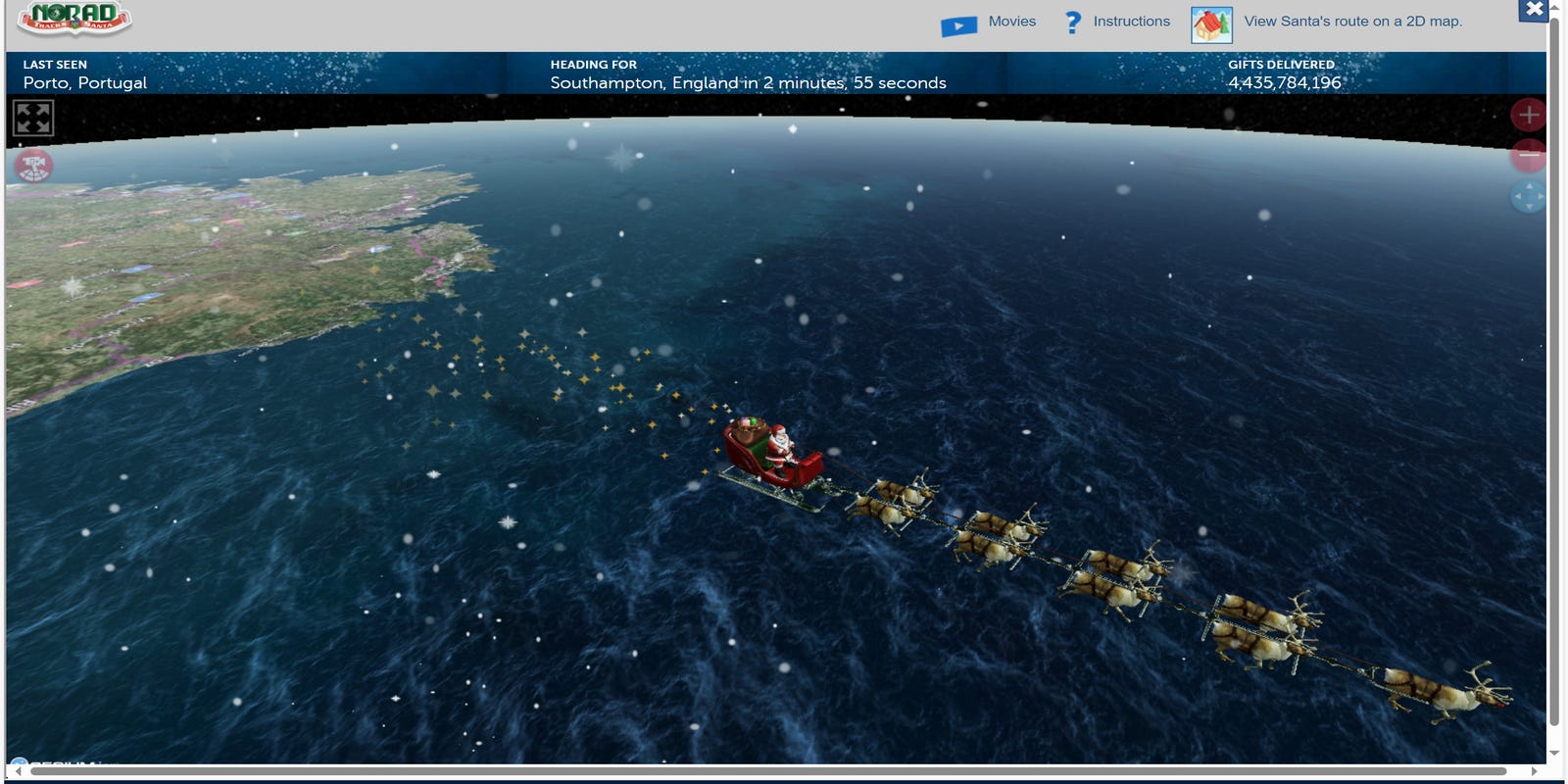 NORAD's Santa Tracker: The OG Holiday Technology - visual representation