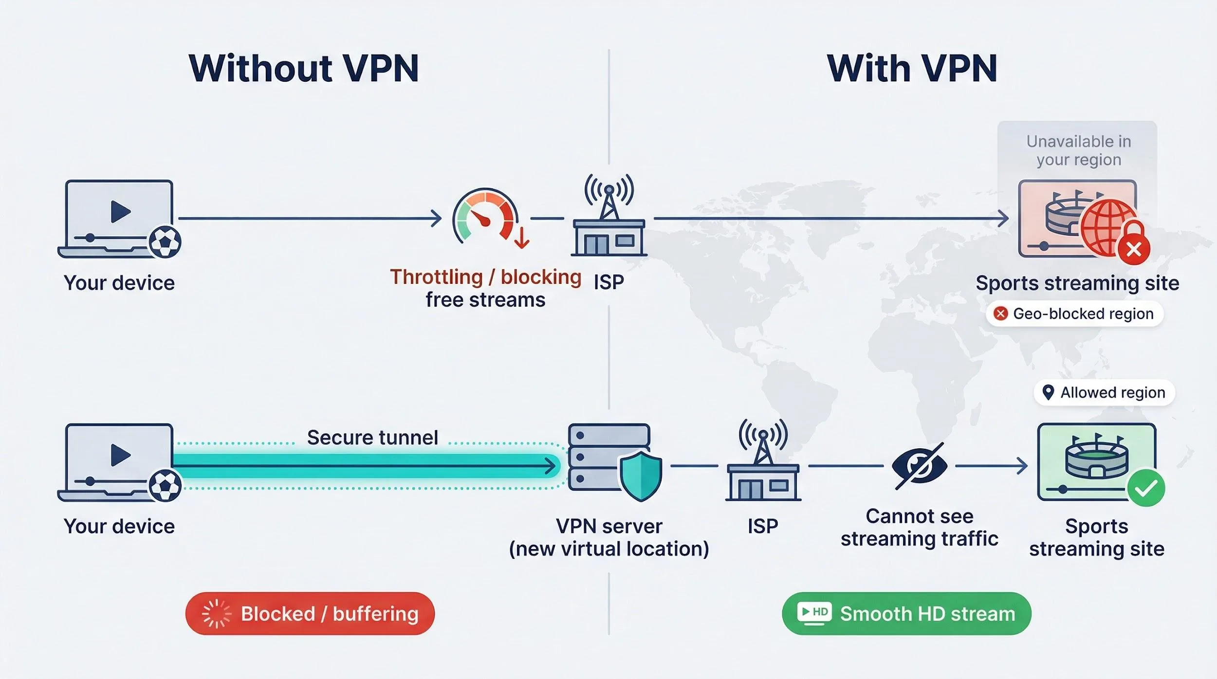 Using VPNs to Access International Streams - contextual illustration