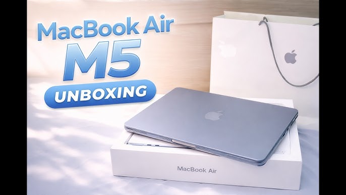 Unboxing the Mac Book Air M5 - visual representation