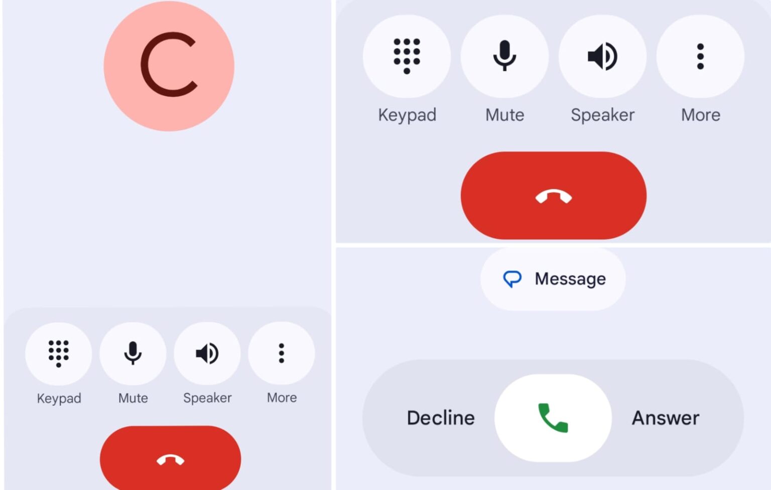 Understanding Android Auto's Call Screen - visual representation