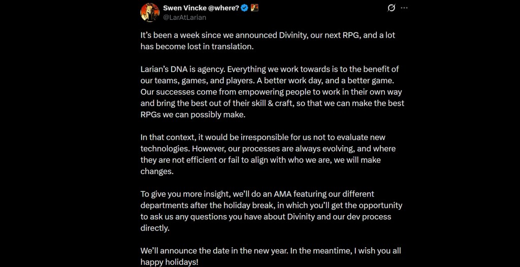 What Larian Actually Said About AI - contextual illustration