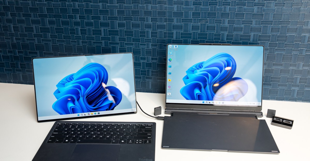 Lenovo made a Franken-laptop with modular ports and a second screen | The Verge