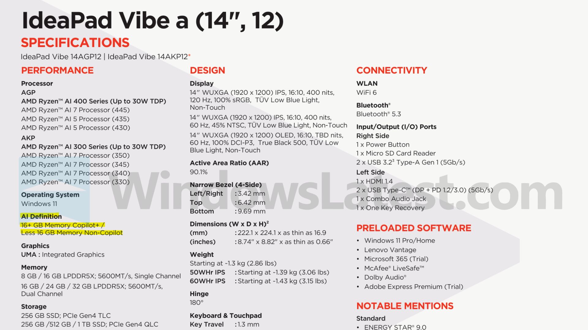 Technical Specifications - contextual illustration
