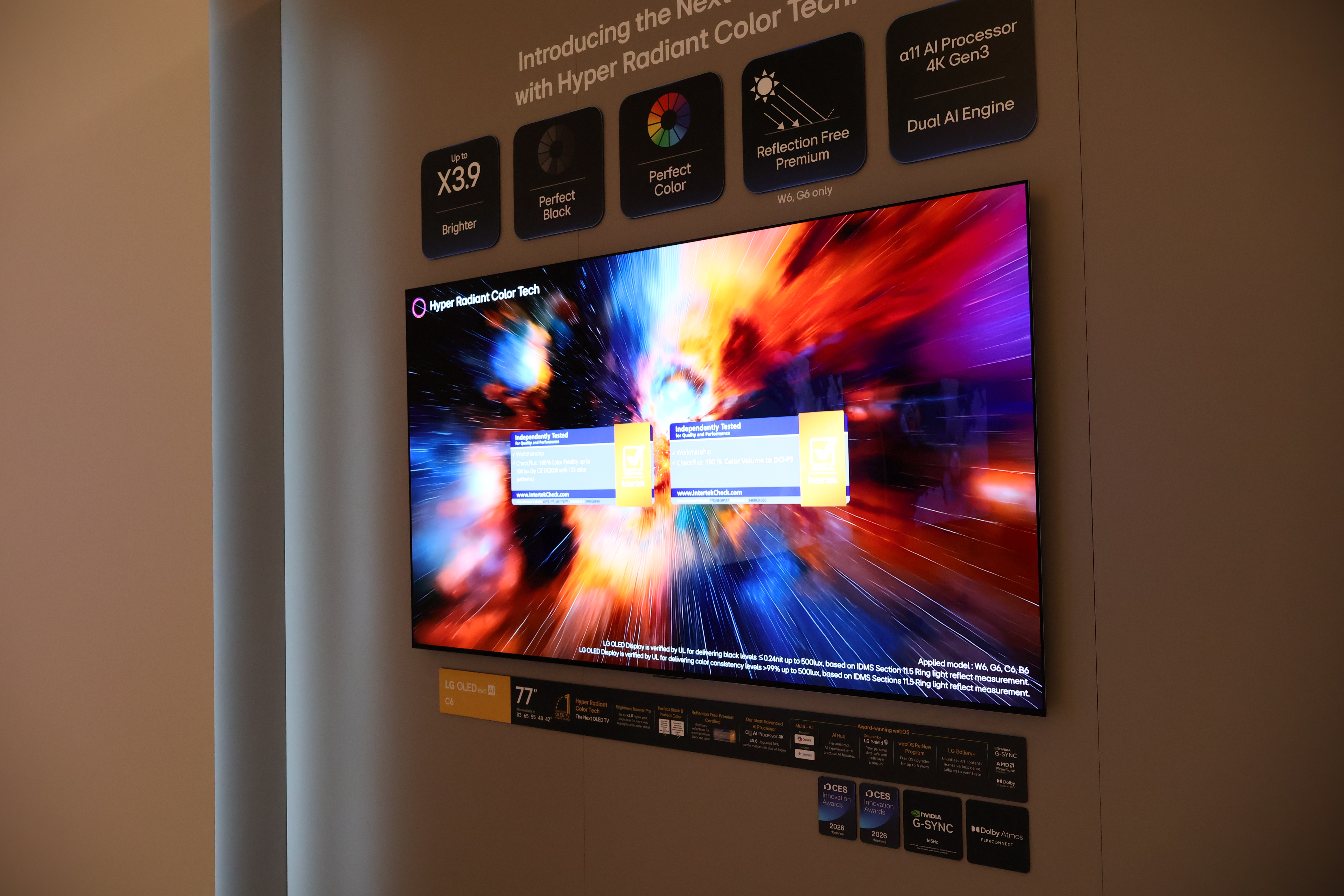 Comparing the C6 to Competing OLED Models - visual representation