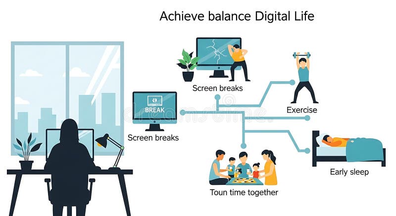 Creating a Balanced Digital Life - contextual illustration