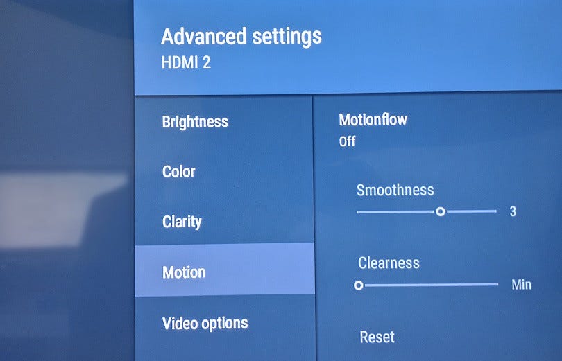 Setting #1: Disable Motion Smoothing (The Soap Opera Effect) - visual representation