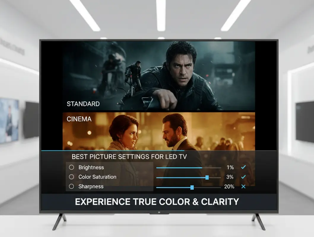 Setting #2: Adjust the Picture Mode and Color Temperature - visual representation