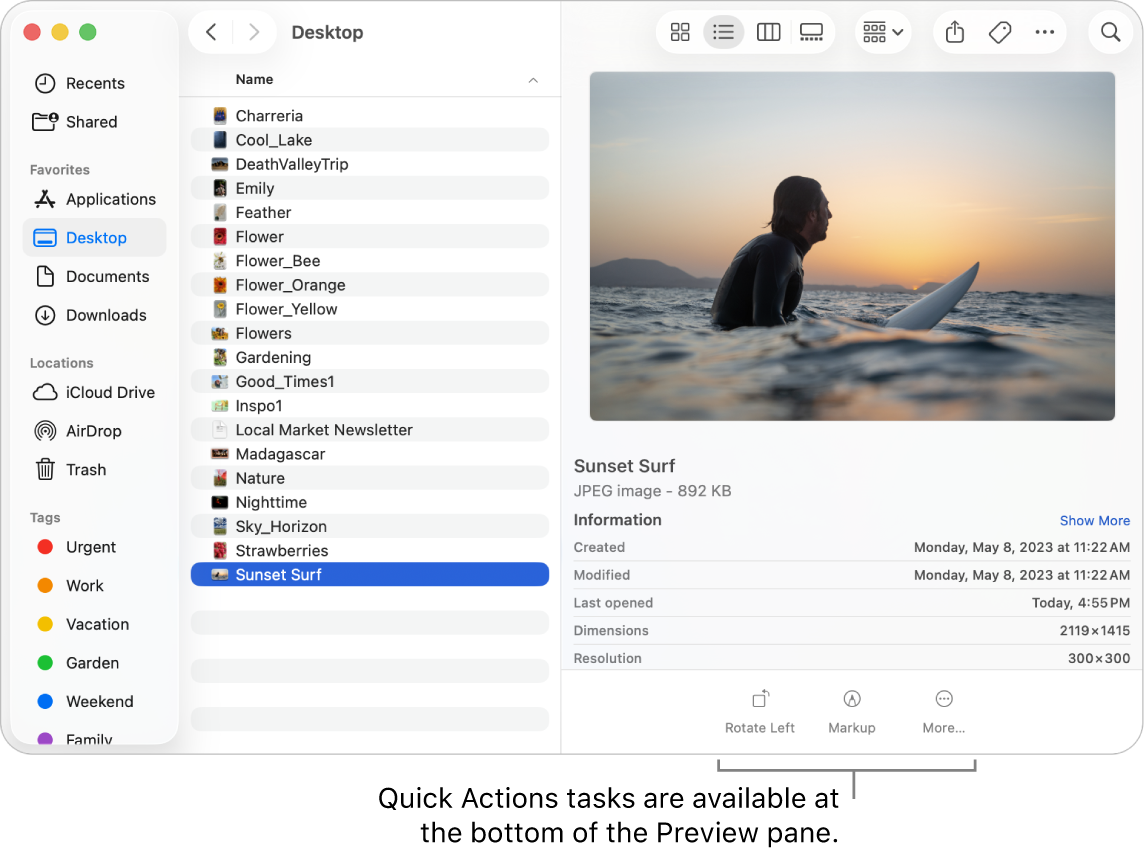 Navigating the Finder - visual representation