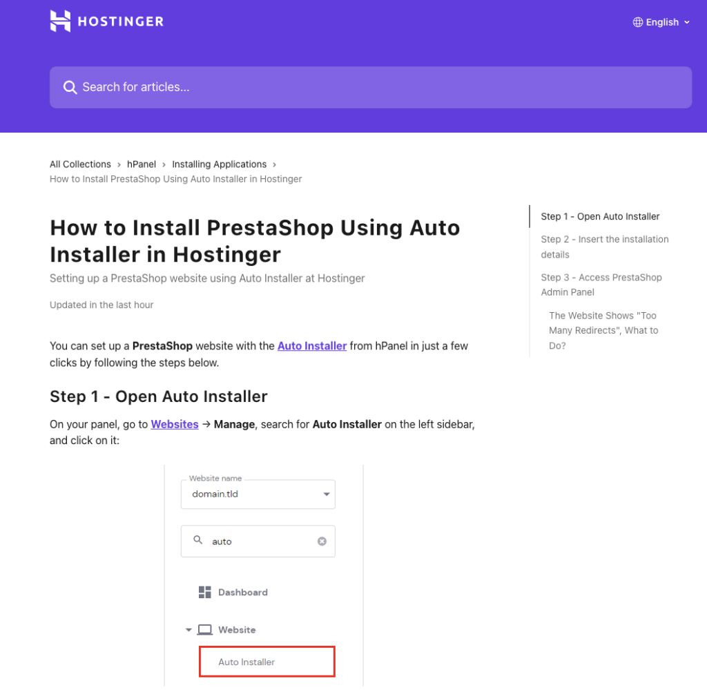 Getting Started with Presta Shop - visual representation