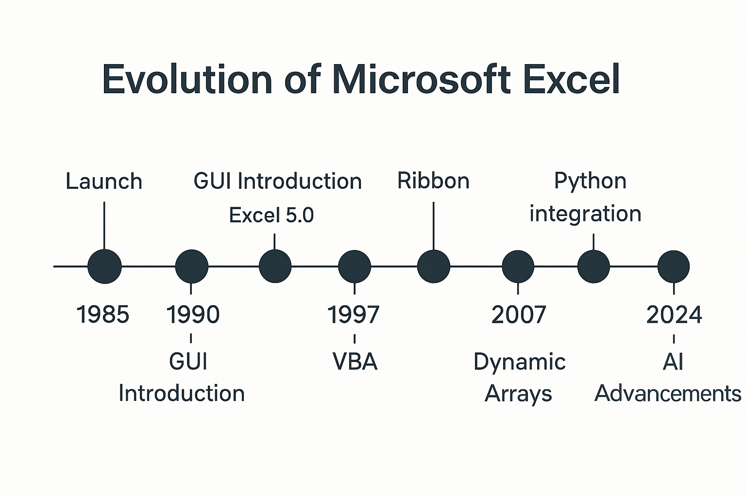 The Evolution of Excel: From Spreadsheet to AI-Powered Tool - visual representation