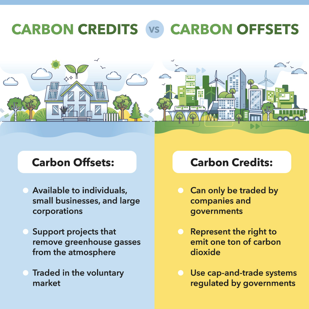 Understanding Carbon Dioxide Removal vs. Carbon Offsets - contextual illustration