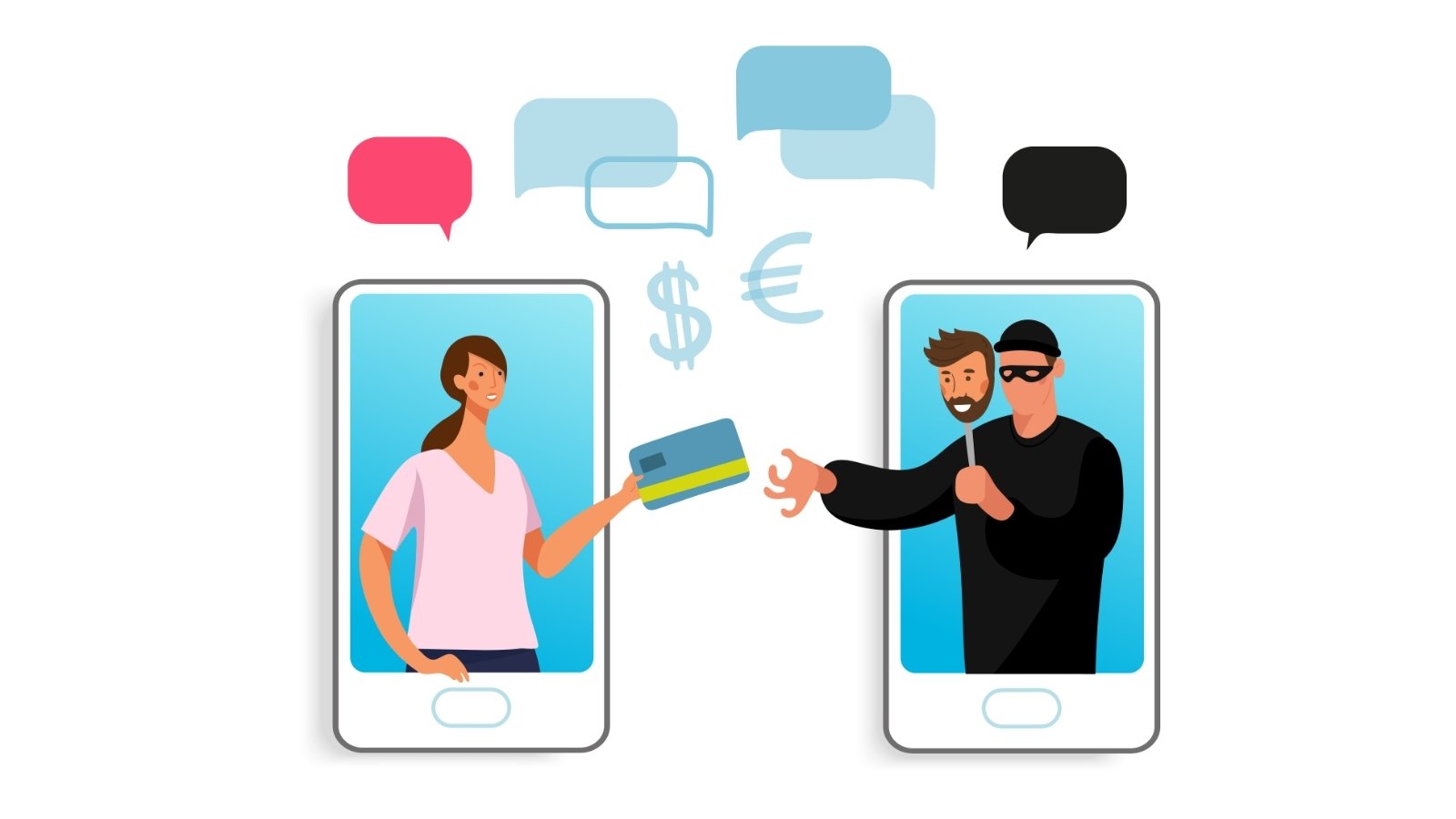 The Rise of Social Media Scams - visual representation