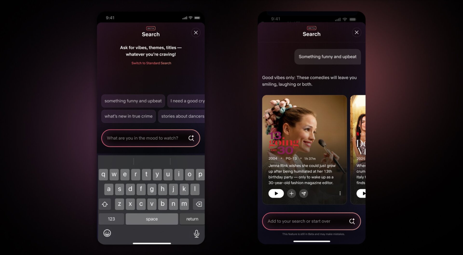 Comparing Netflix's Approach to Competitor Redesigns - visual representation