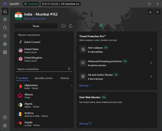 Key Features of Nord VPN's All-In-One App - visual representation