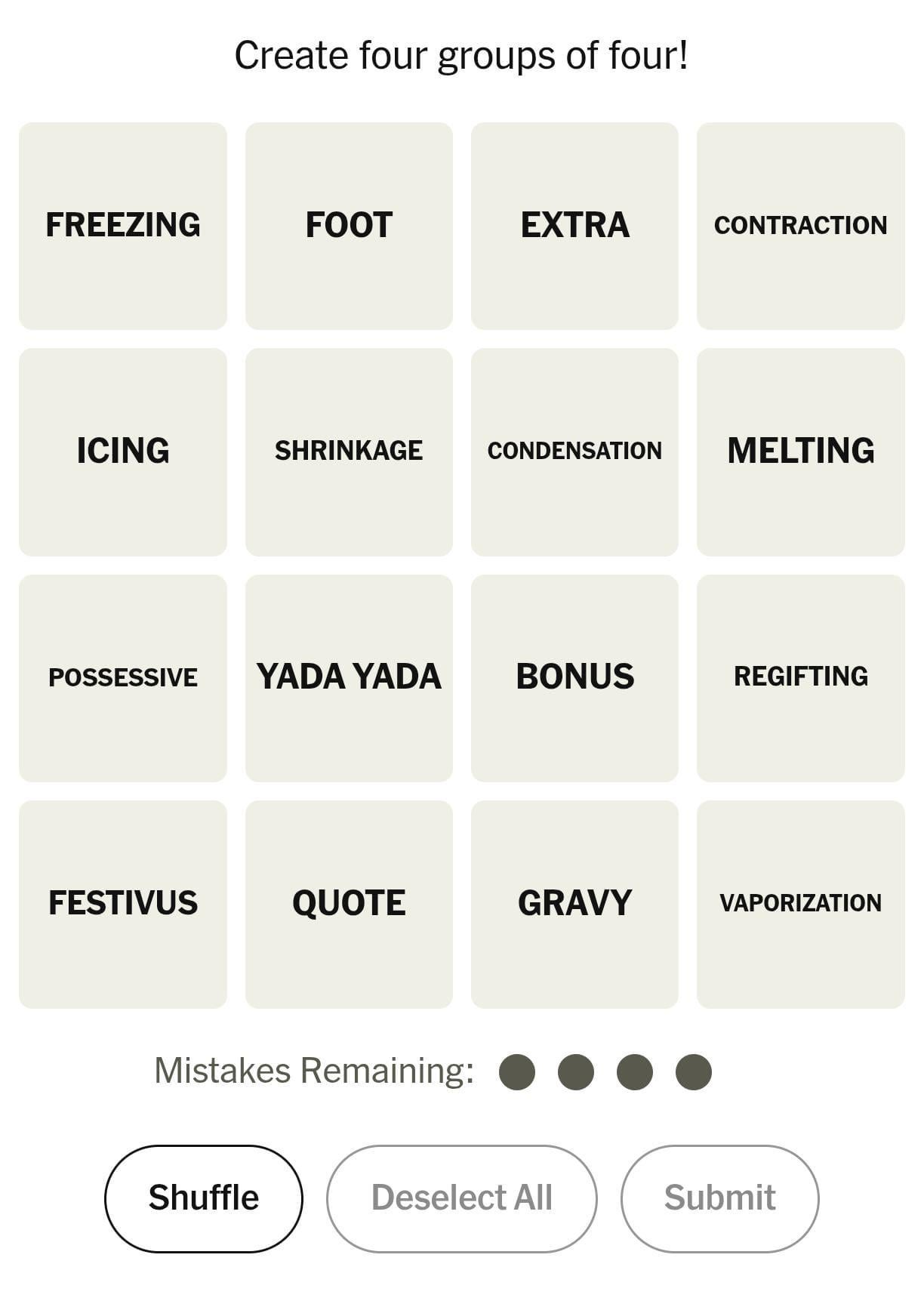 Today's Puzzle: The Sixteen Words - contextual illustration