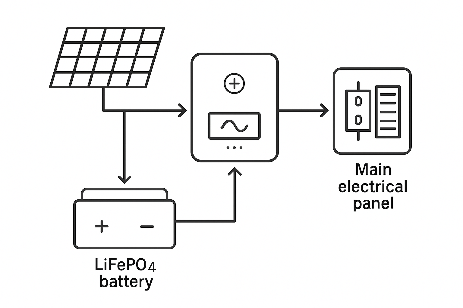 Integrating Plug-In Batteries with Solar Panels - visual representation
