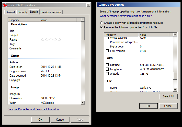How to View Photo Metadata - visual representation